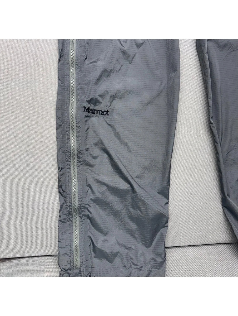 Marmot Men's PreCip Full Zip Rain Pants Gray XL Hardshell Waterproof Like New